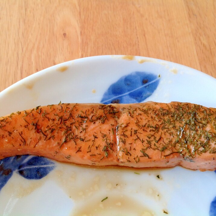 生鮭のディルウィード風味の照り煮